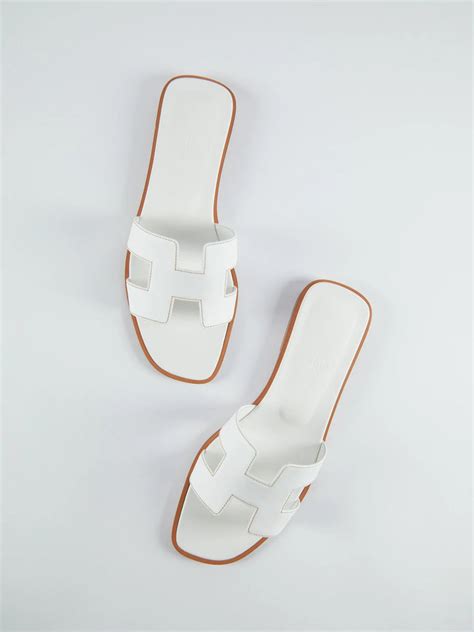 hermes white h sandals|authentic hermes sandals.